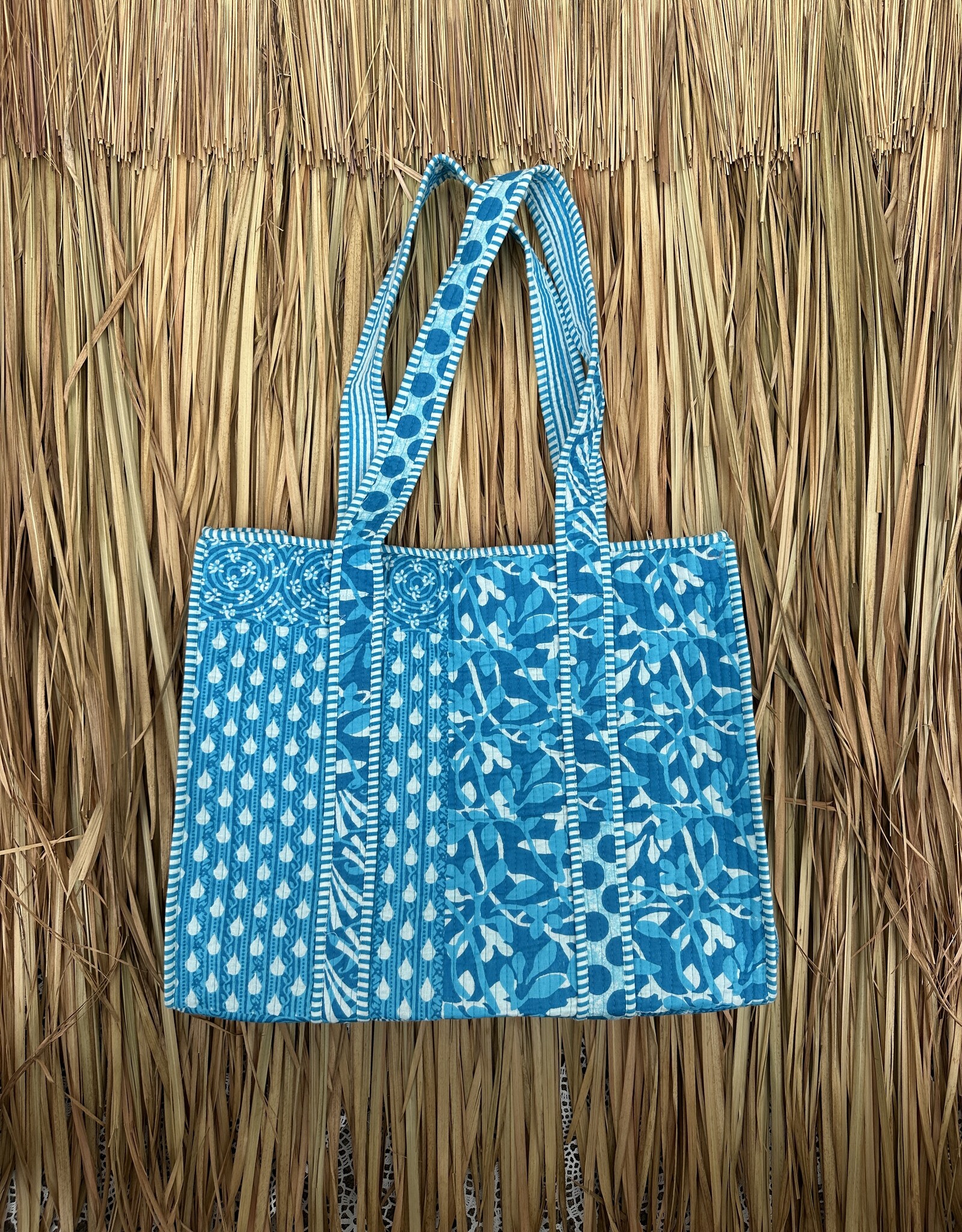 Ibiza shopper - blauw/wit