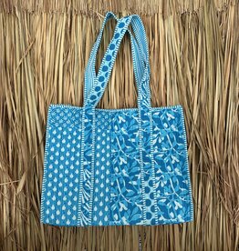 Ibiza shopper - blauw/wit
