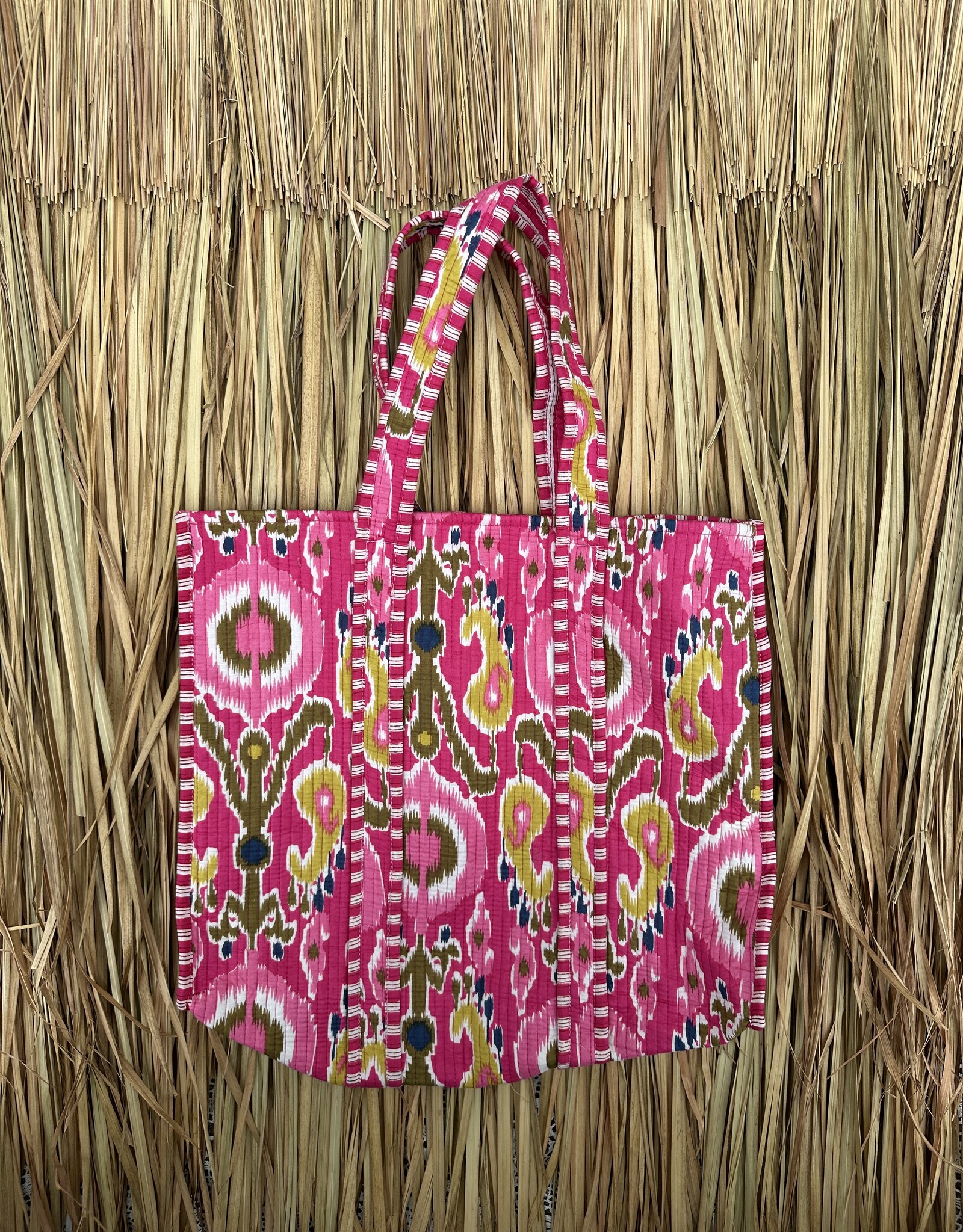 Ibiza shopper -  roze/groen