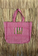 Ibiza shopper -  tijgers roze/groen