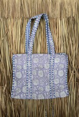Ibiza shopper -  bloemen lila/wit