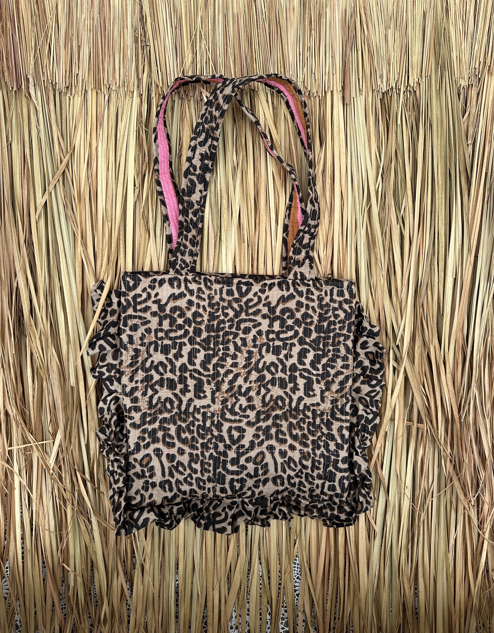 Ibiza tas - panterprint bruin