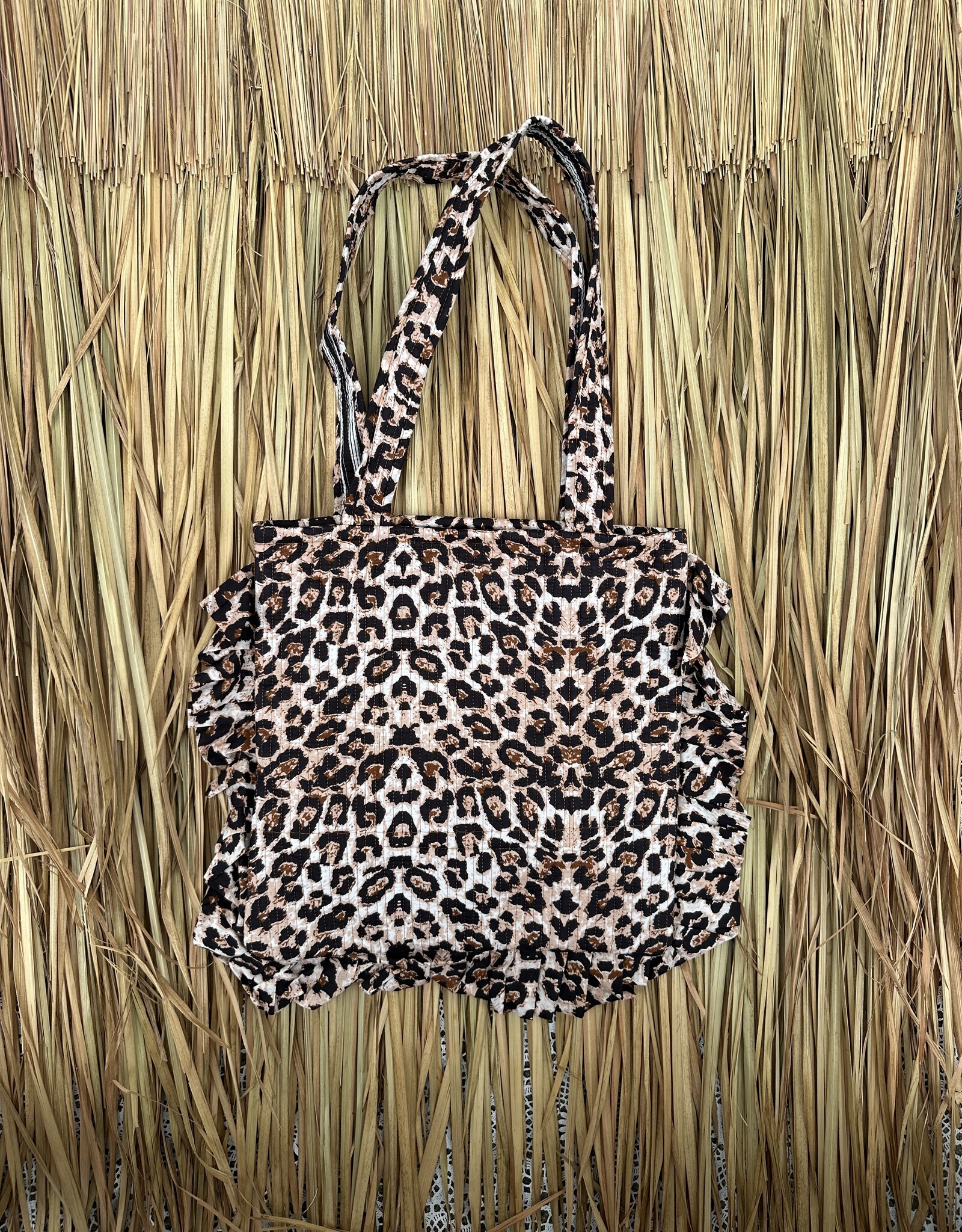 Ibiza tas - panterprint creme