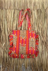 Ibiza tas - tijgers roze/oranje