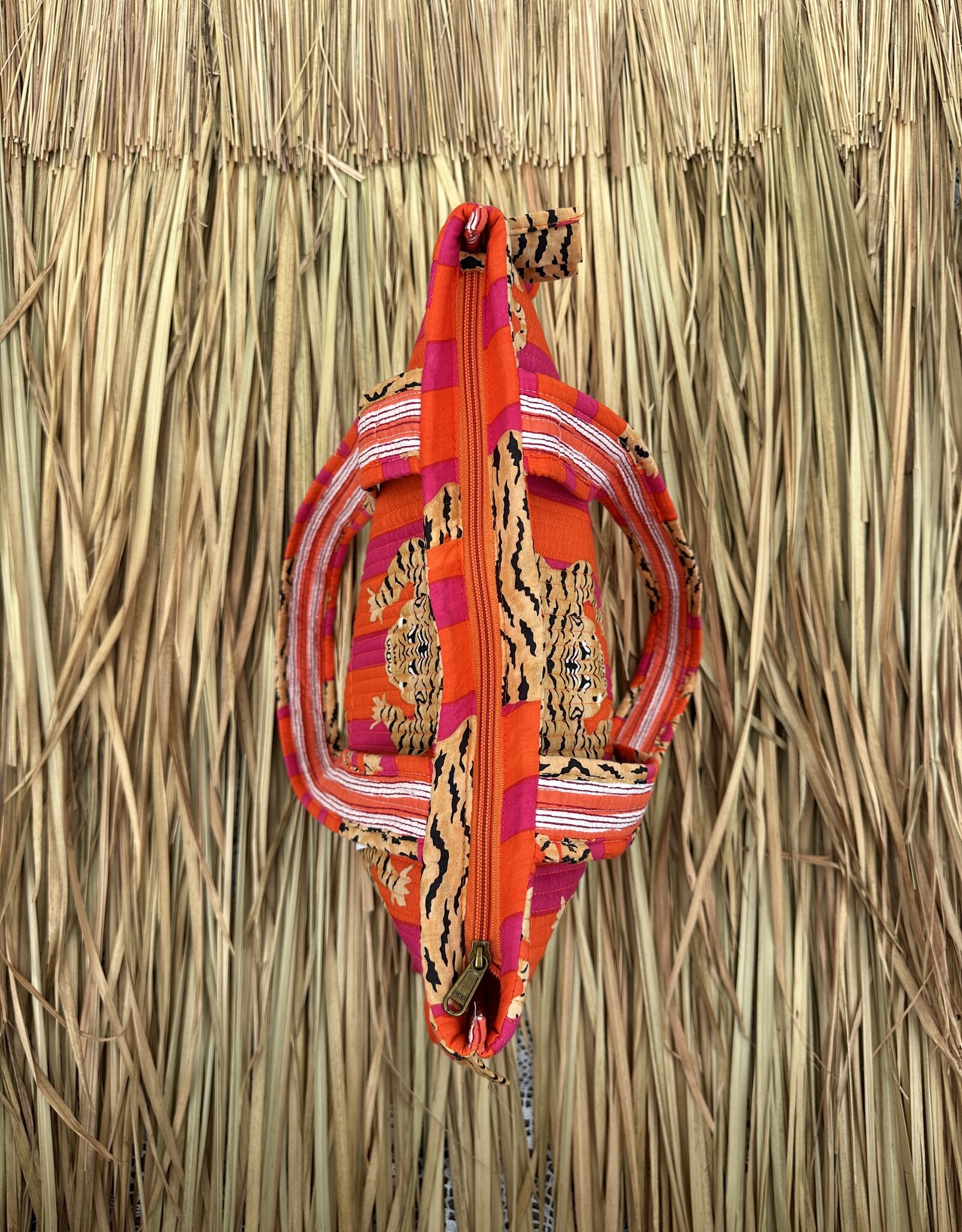 Ibiza tas - tijgers roze/oranje