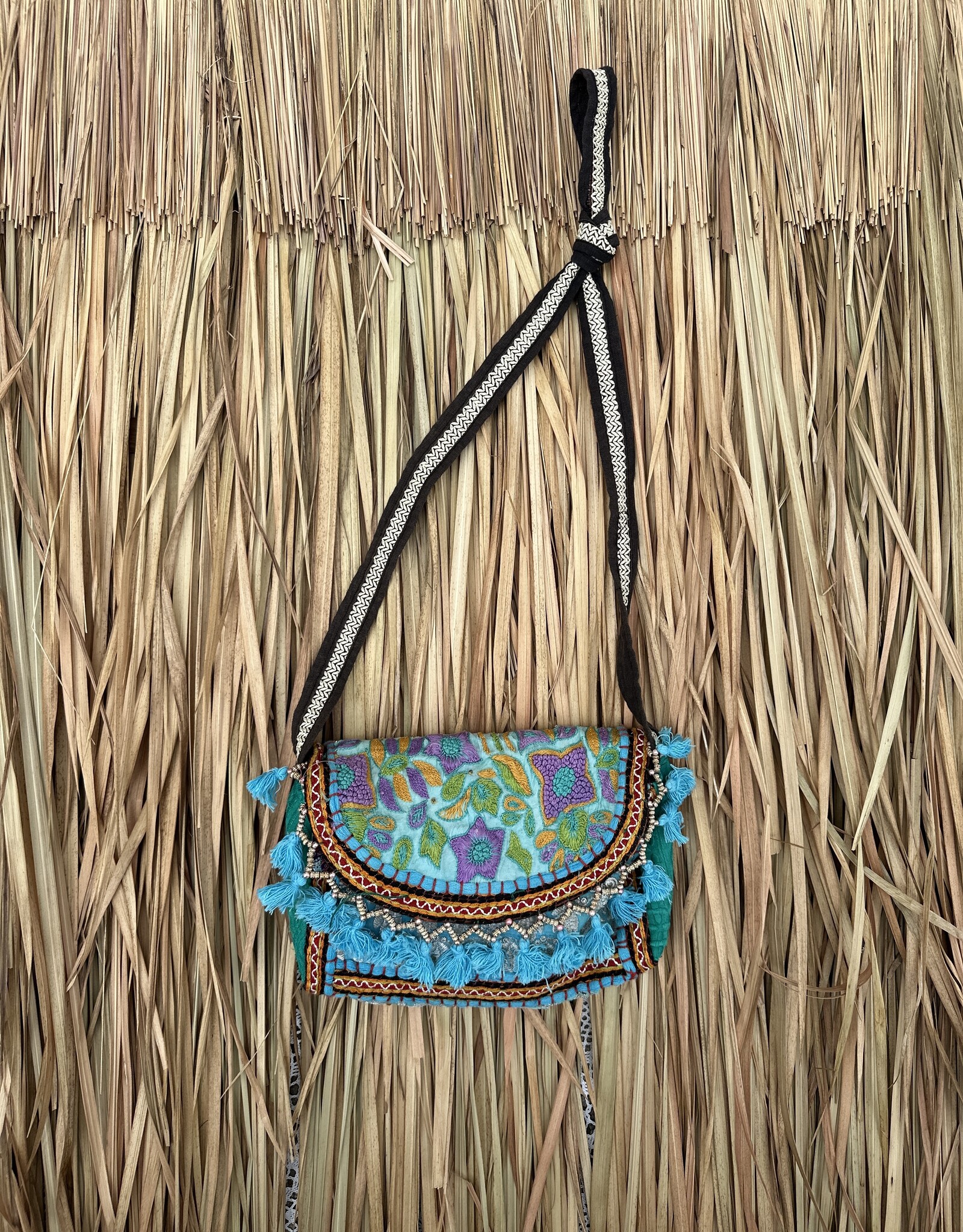 Ibiza tasje klein - felblauw