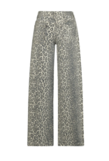 Wide leg jeans panterprint