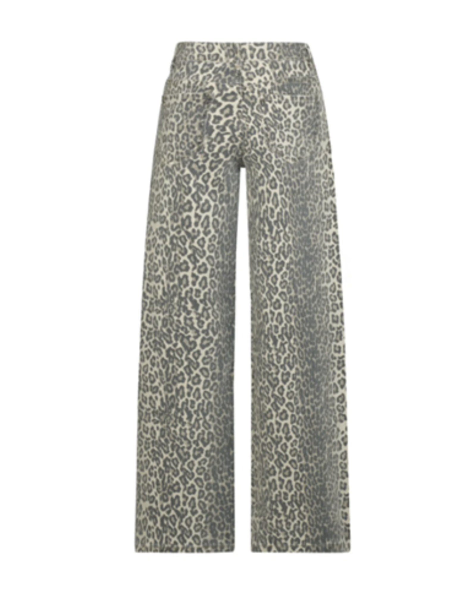 Wide leg jeans panterprint