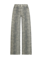 Wide leg jeans panterprint