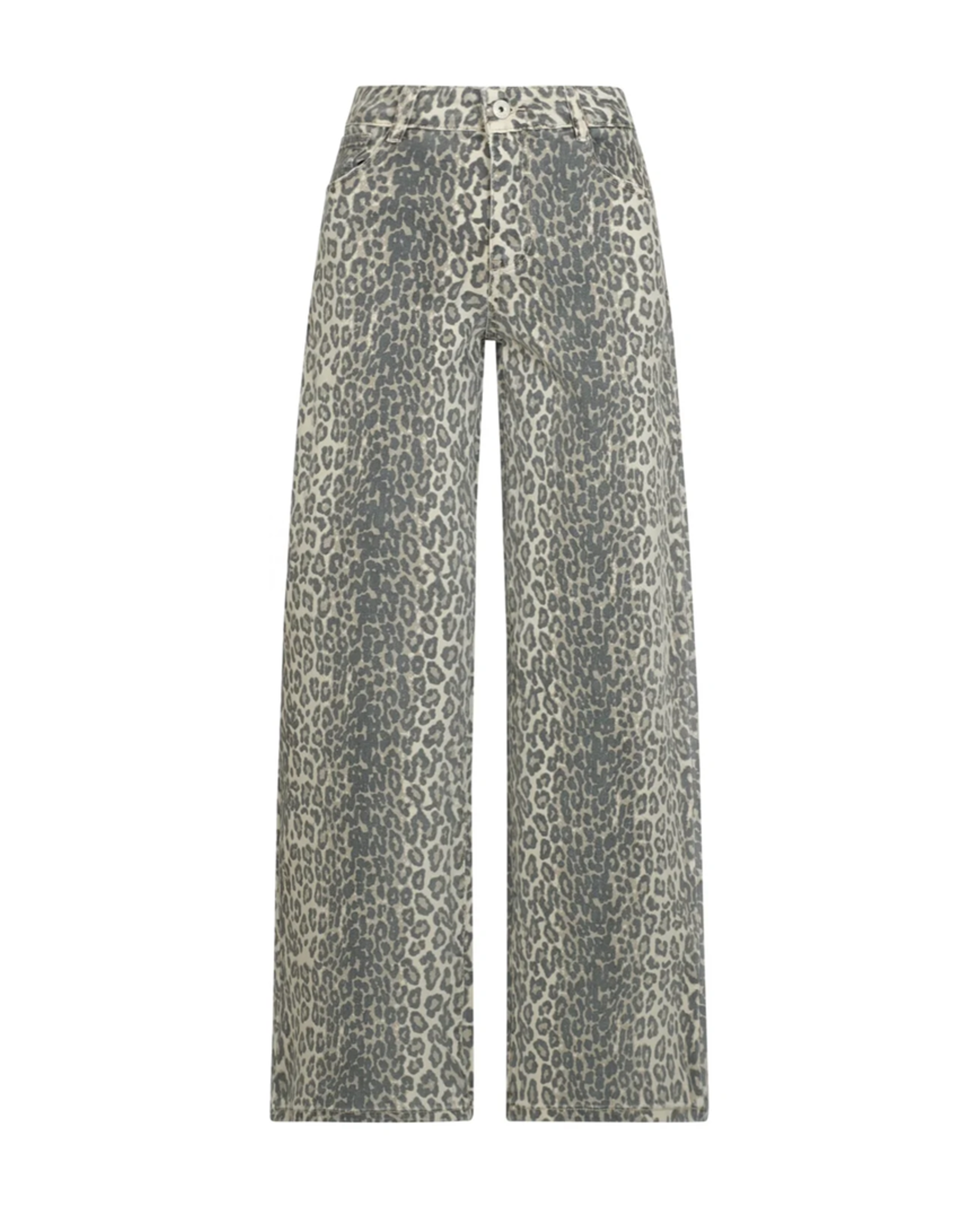 Wide leg jeans panterprint