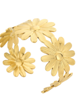 Bangle armband madelief - goud
