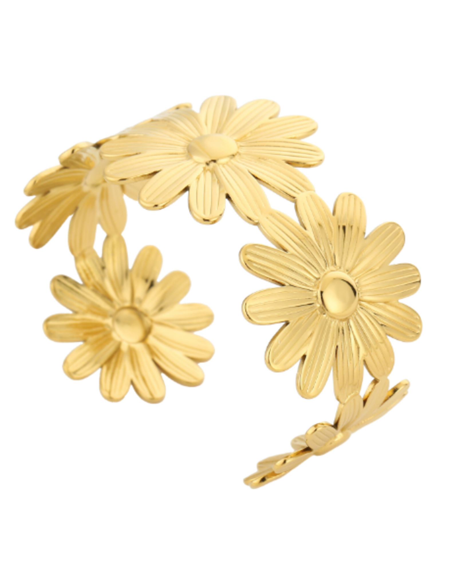 Bangle armband madelief - goud