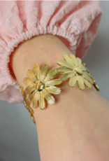 Bangle armband madelief - goud