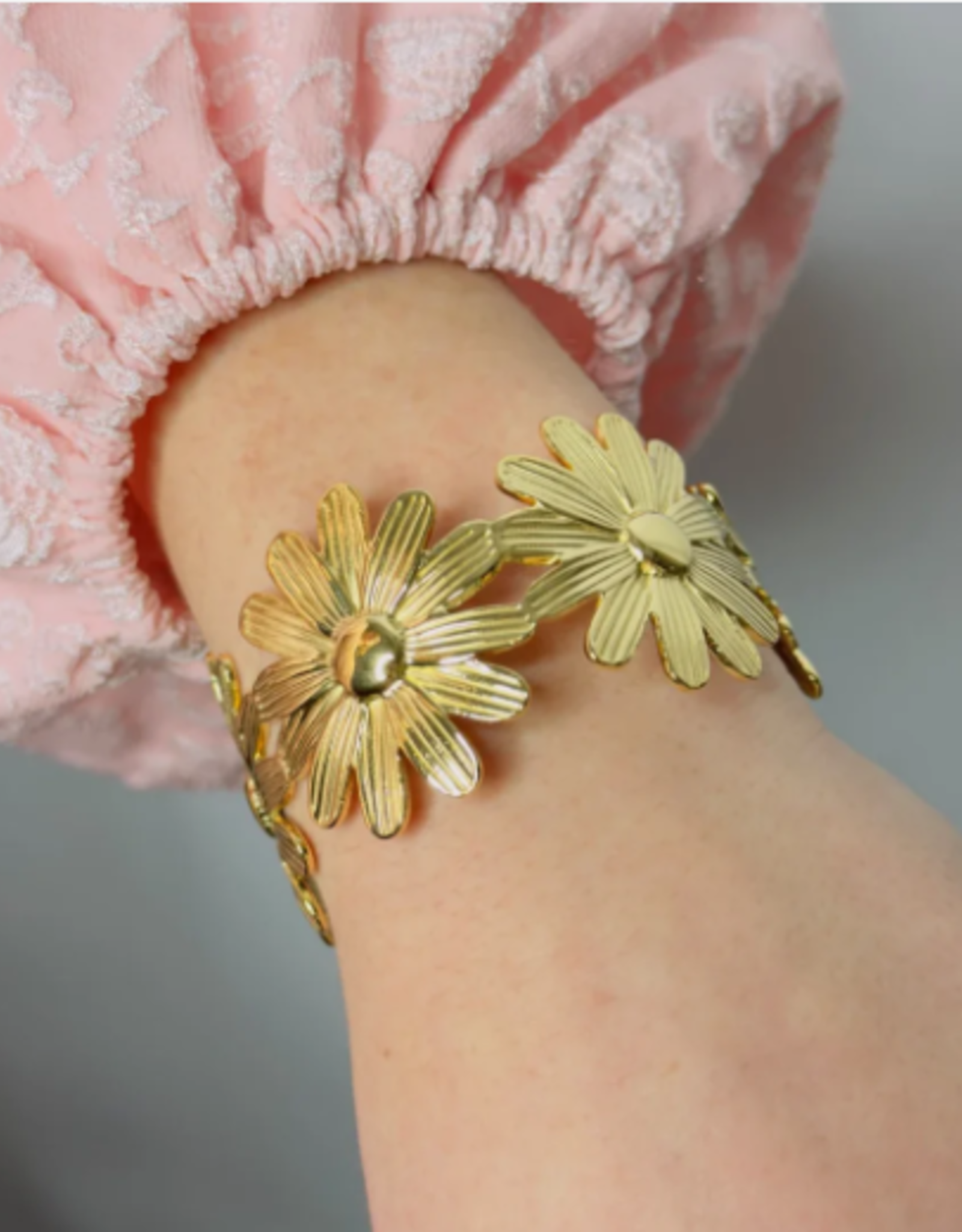 Bangle armband madelief - goud