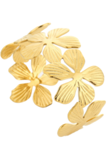 Bangle armband hibiscus - goud