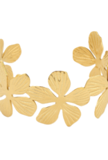 Bangle armband hibiscus - goud