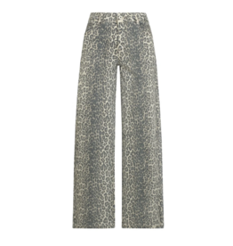 Wide leg jeans panterprint - extra lang