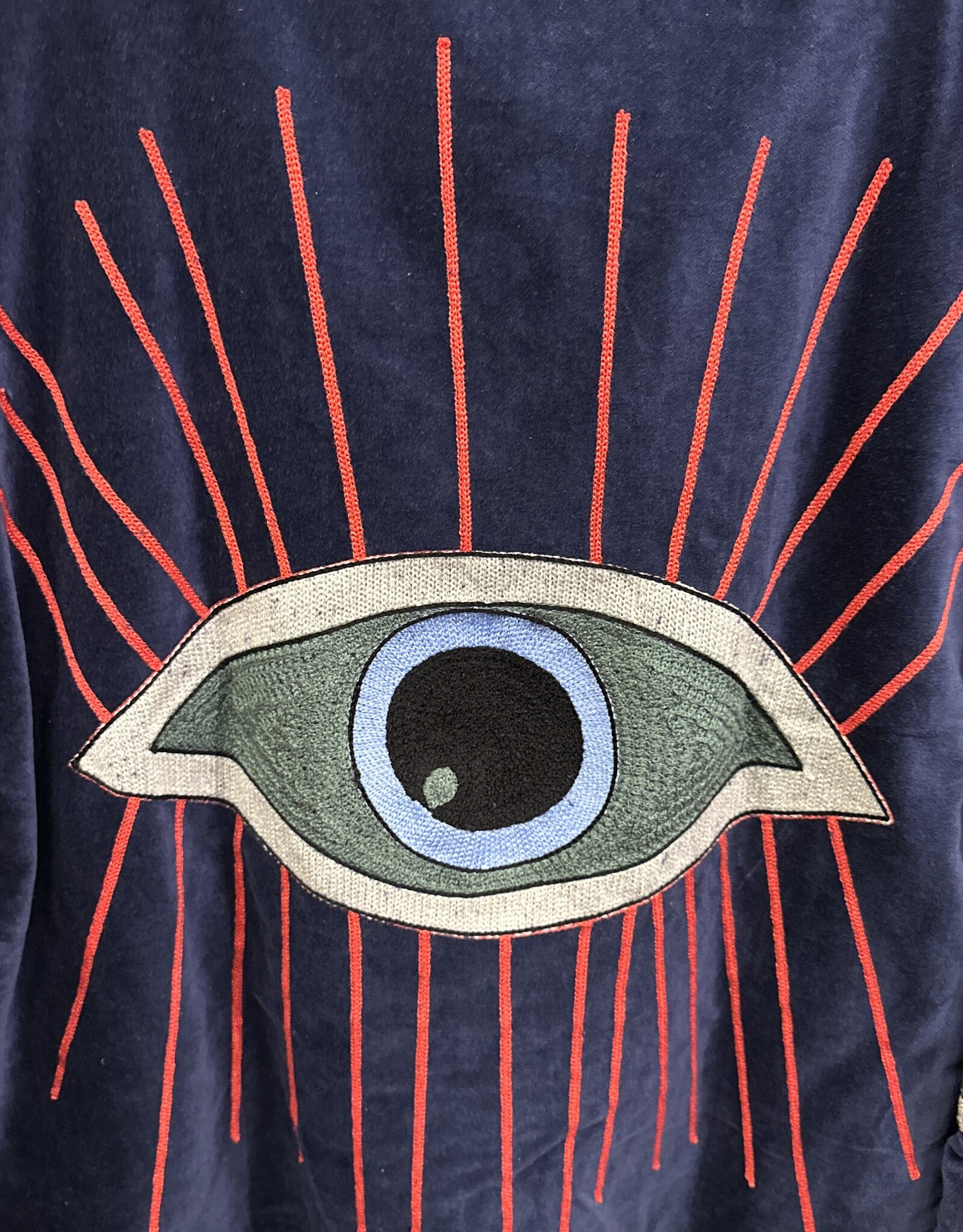 Suzani velvet jasje – donkerblauw oog