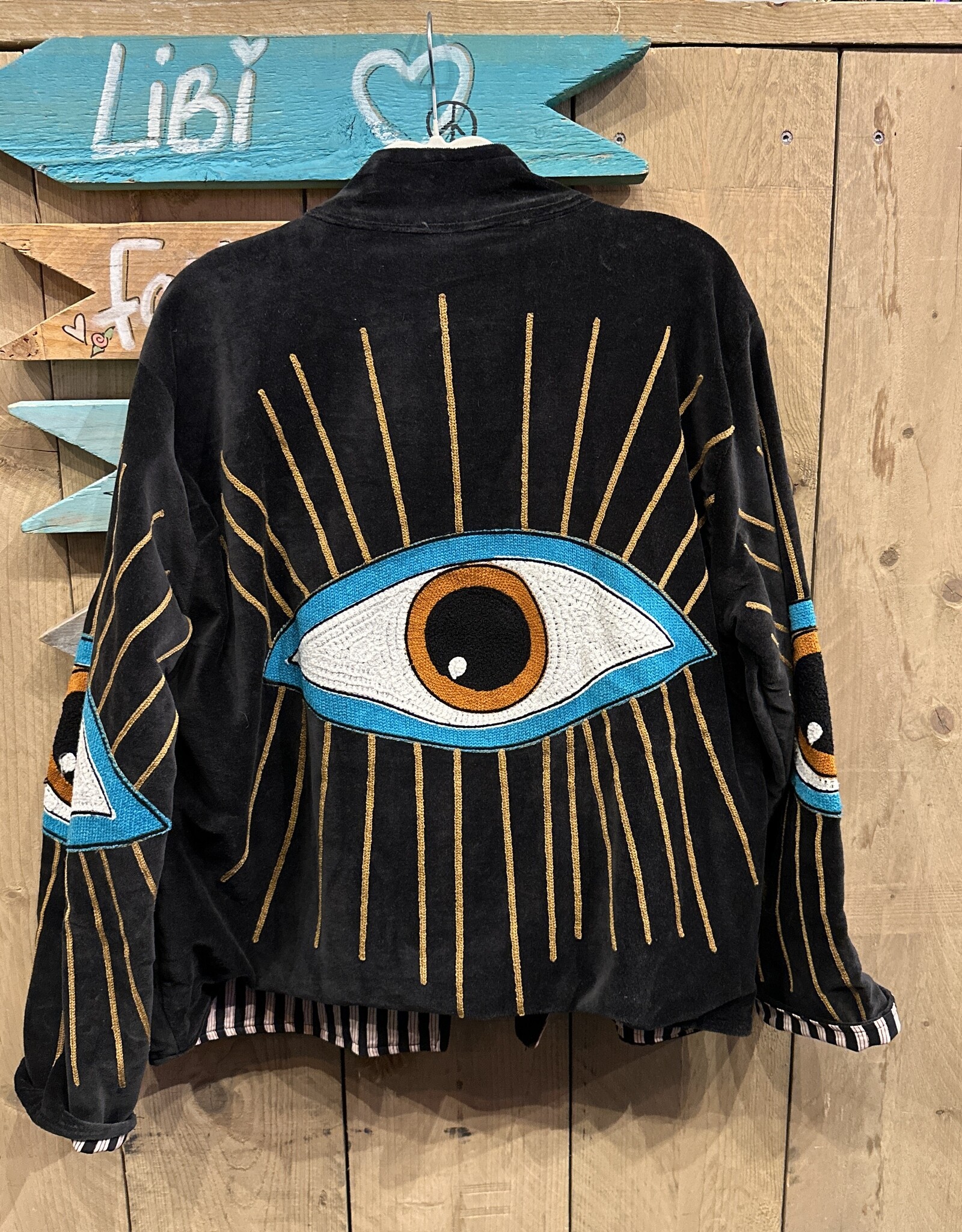 Suzani velvet jasje – zwart oog