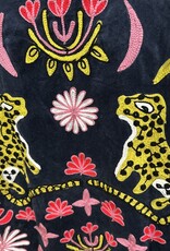 Suzani velvet jasje – donkerblauw panters