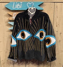 Suzani velvet jasje – zwart oog