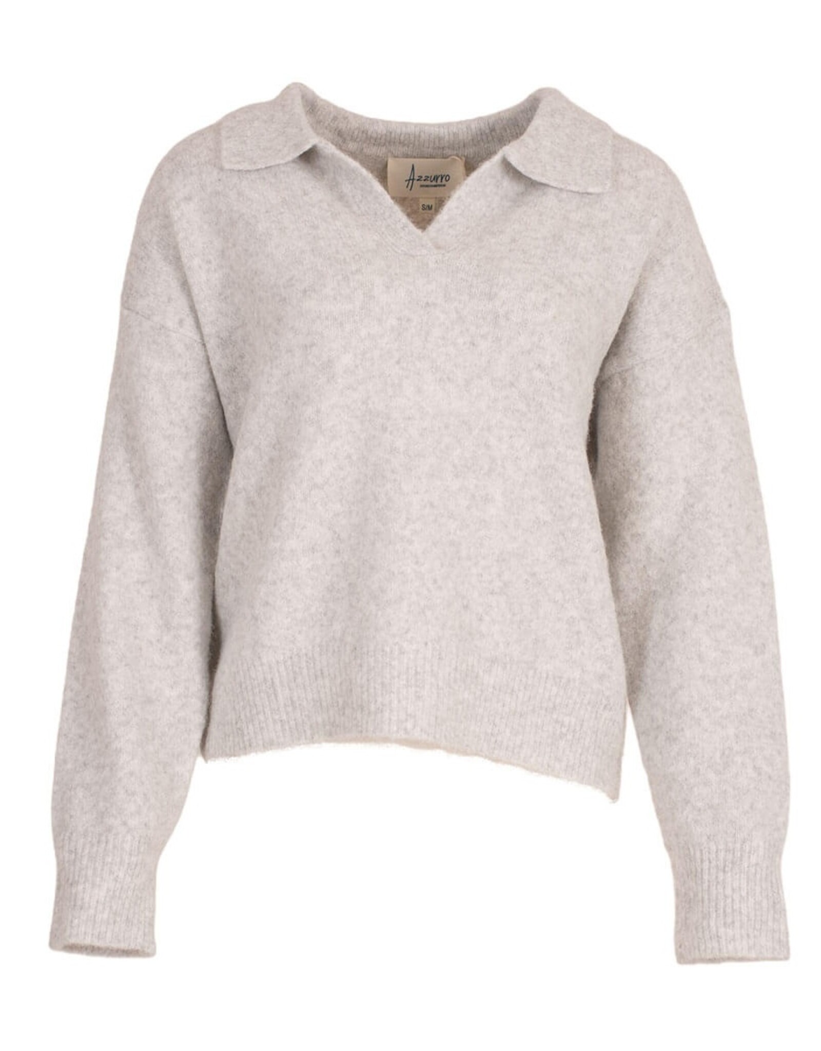 Trui v-hals - lichtgrijs