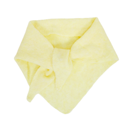 Driehoekig sjaaltje gebreid - geel