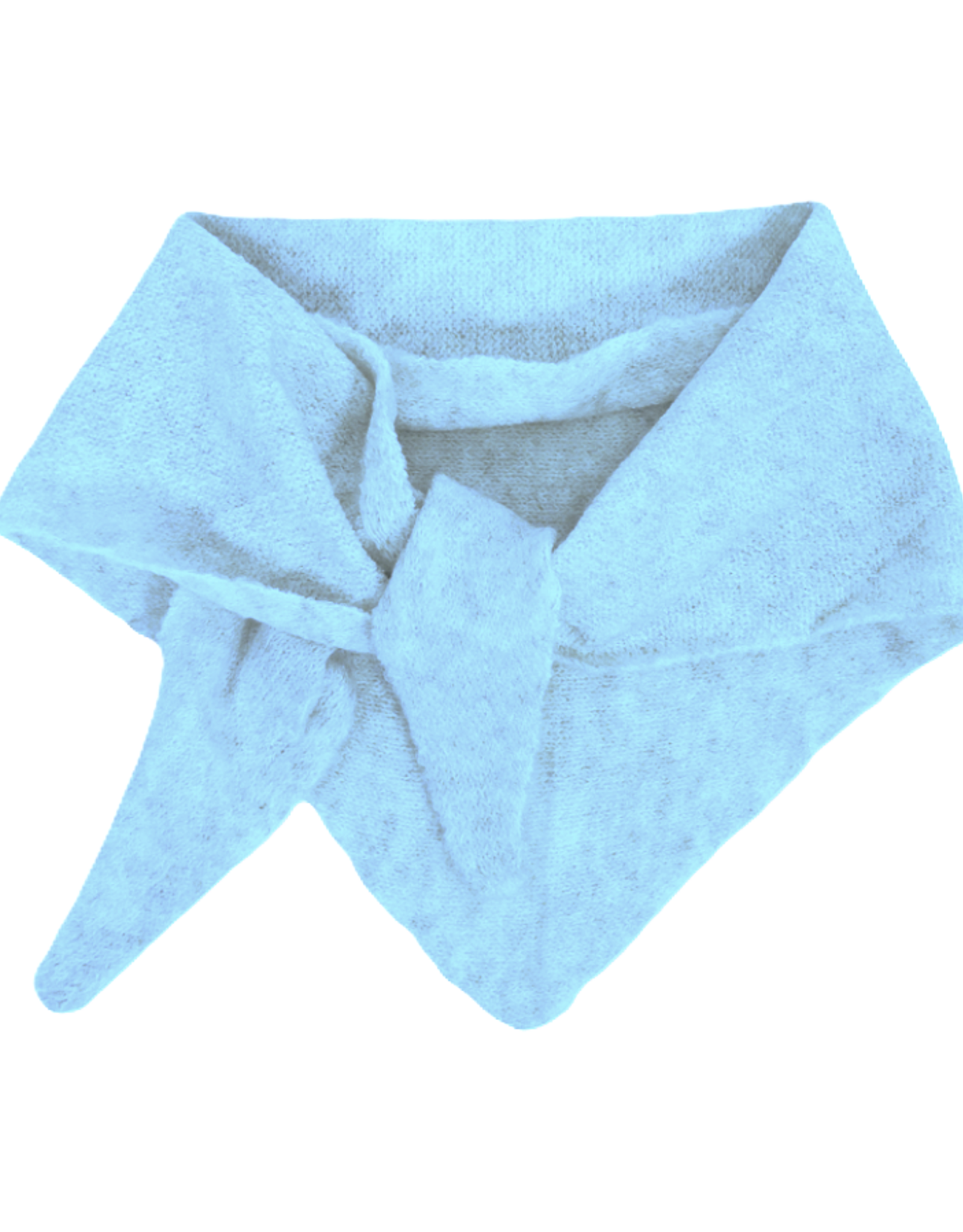 Driehoekig sjaaltje gebreid - blauw