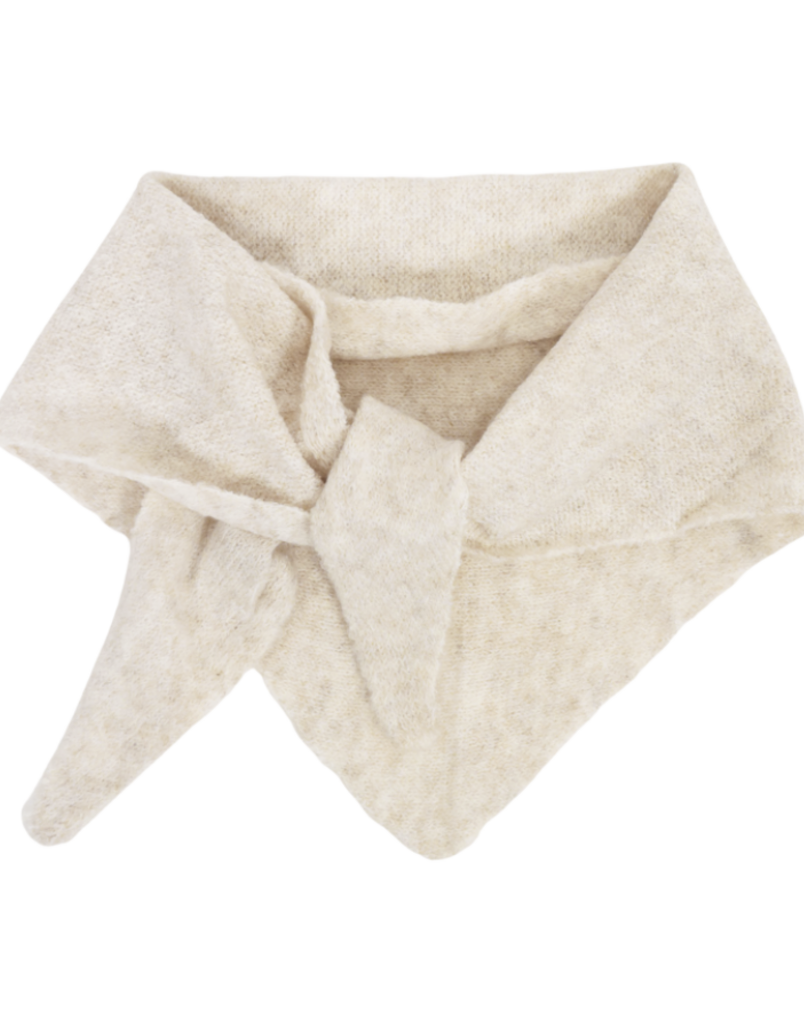 Driehoekig sjaaltje gebreid - beige