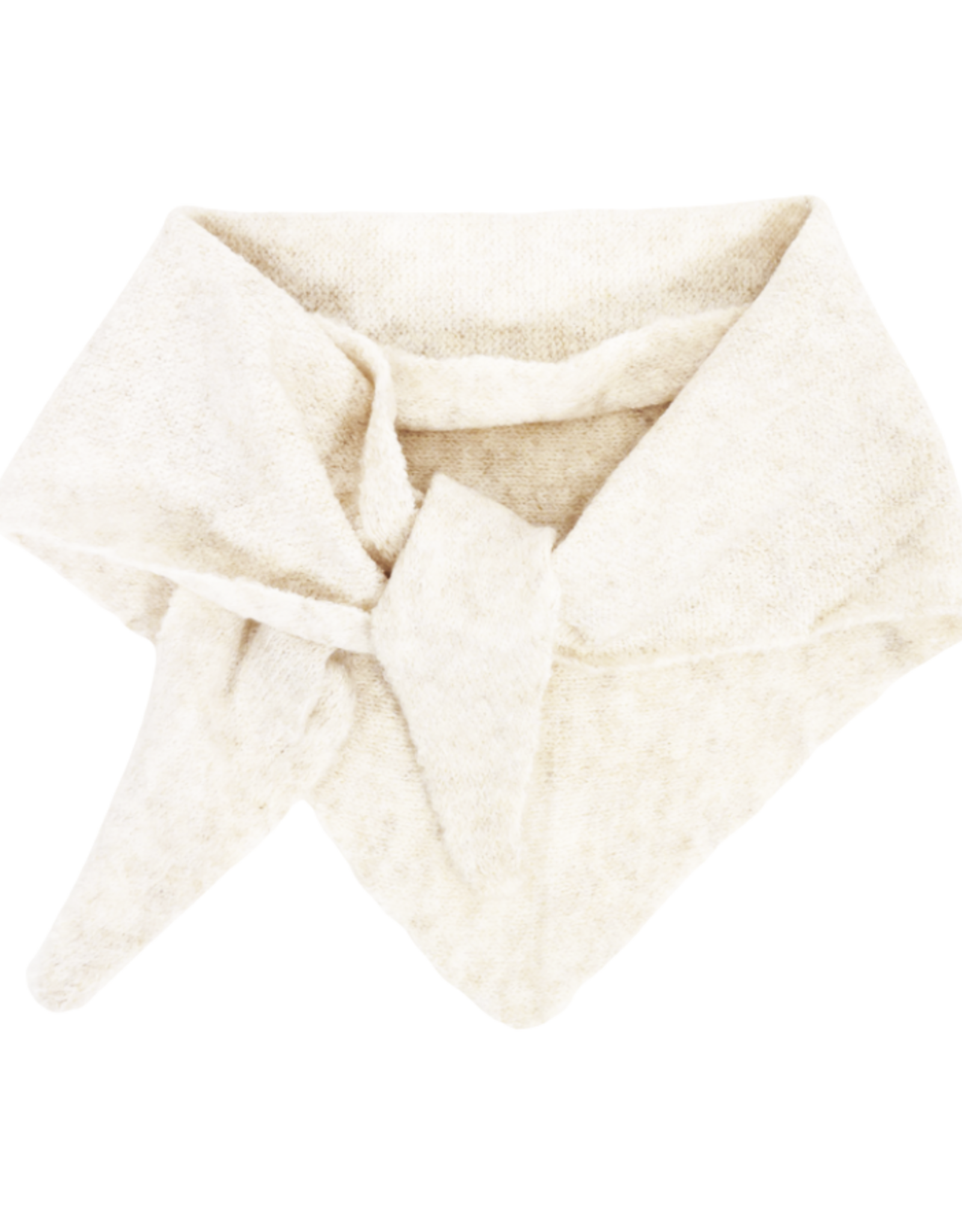 Driehoekig sjaaltje gebreid -Driehoekig sjaaltje gebreid - gebroken wit