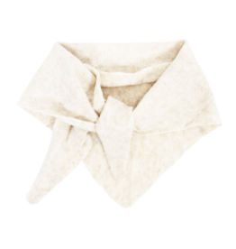 Driehoekig sjaaltje gebreid - gebroken wit