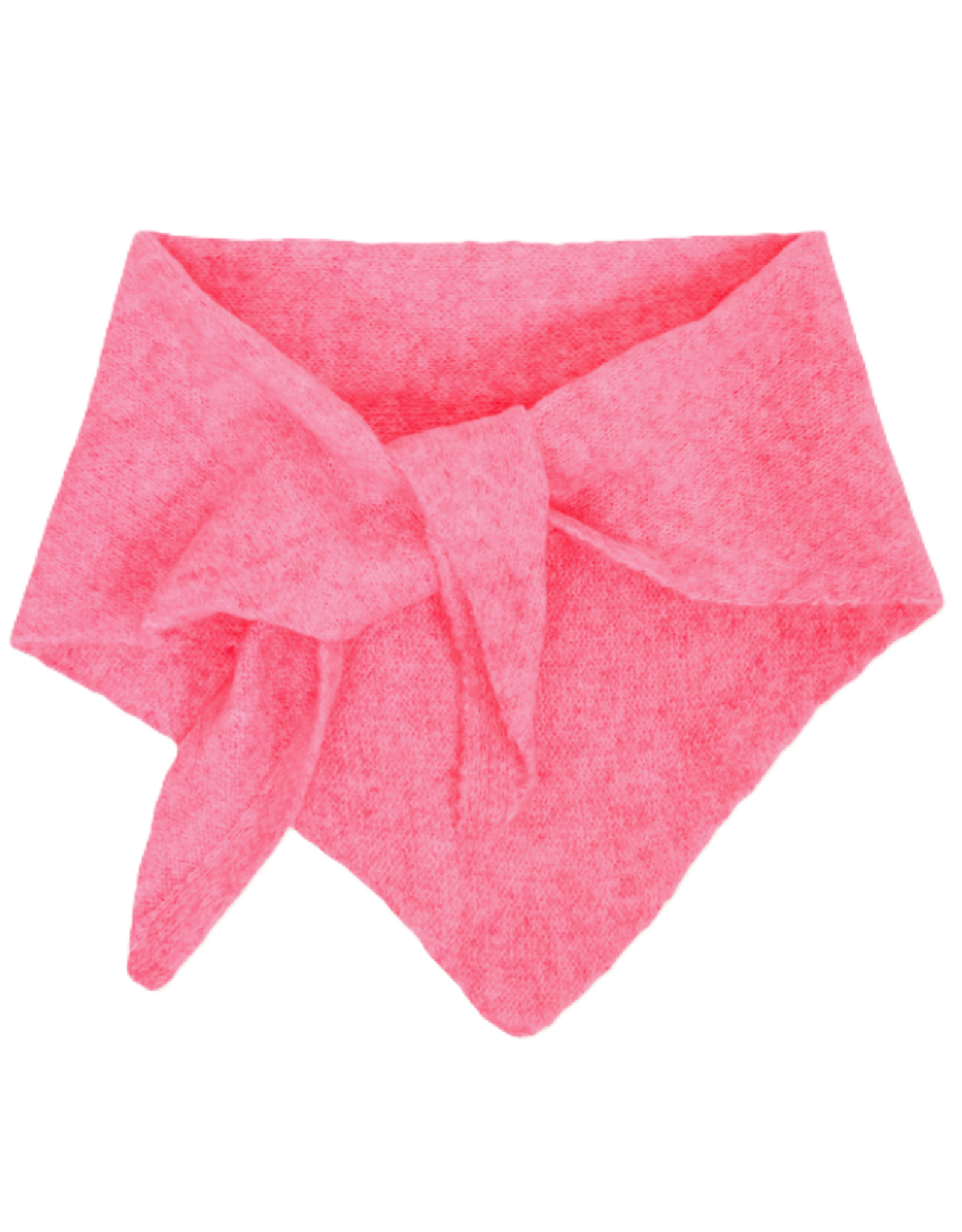 Driehoekig sjaaltje gebreid - roze
