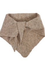 Driehoekig sjaaltje gebreid - taupe