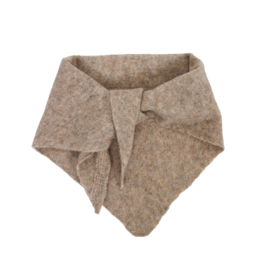 Driehoekig sjaaltje gebreid - taupe