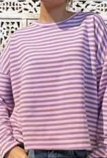 Gestreept shirt - lila/roze