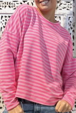 Gestreept shirt - lichtroze/roze