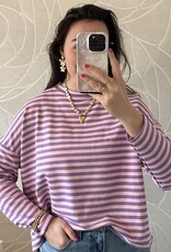Gestreept shirt - lila/roze