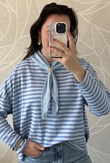 Driehoekig sjaaltje gebreid - blauw