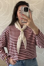 Driehoekig sjaaltje gebreid - beige