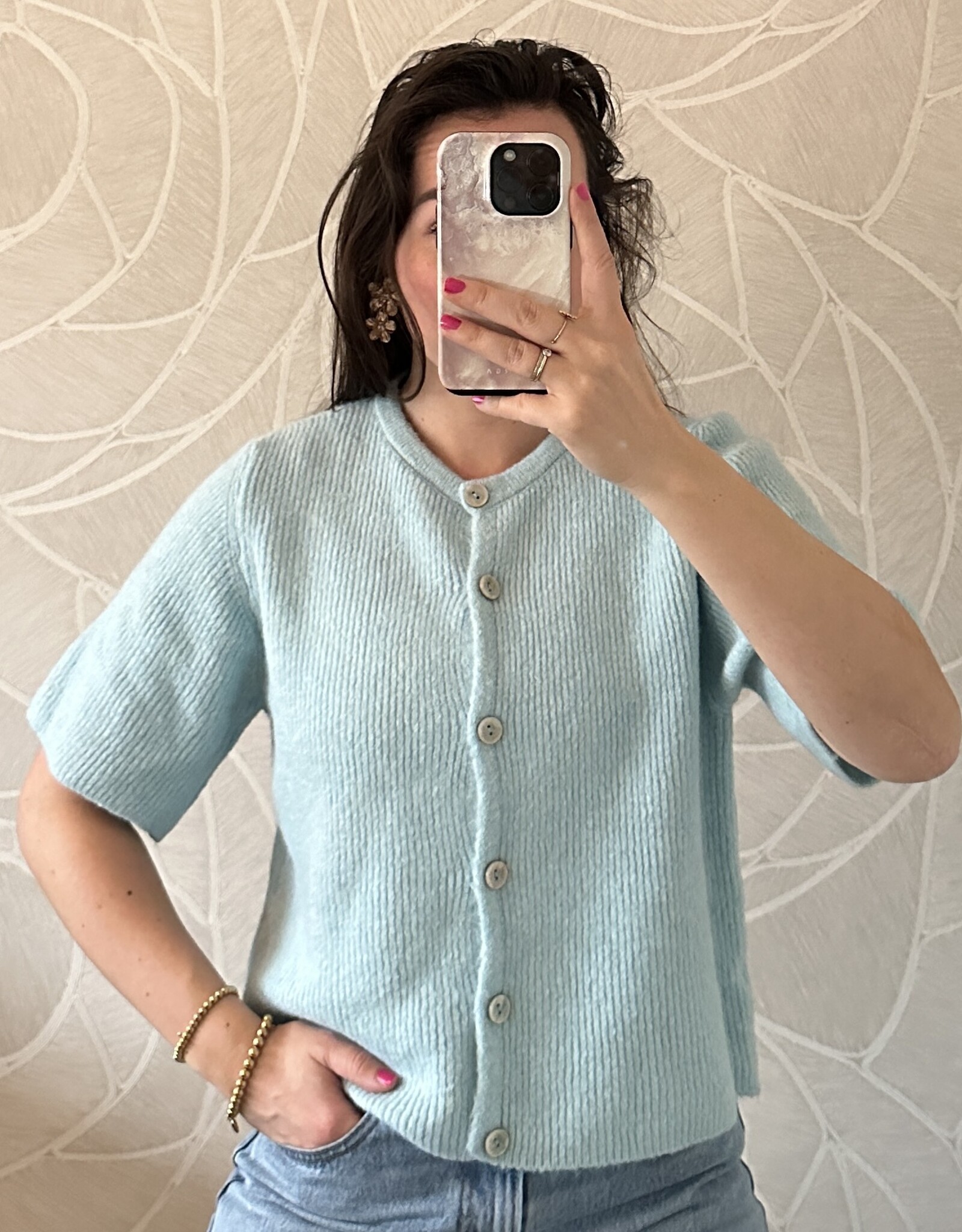 Vestje korte mouw - lichtblauw