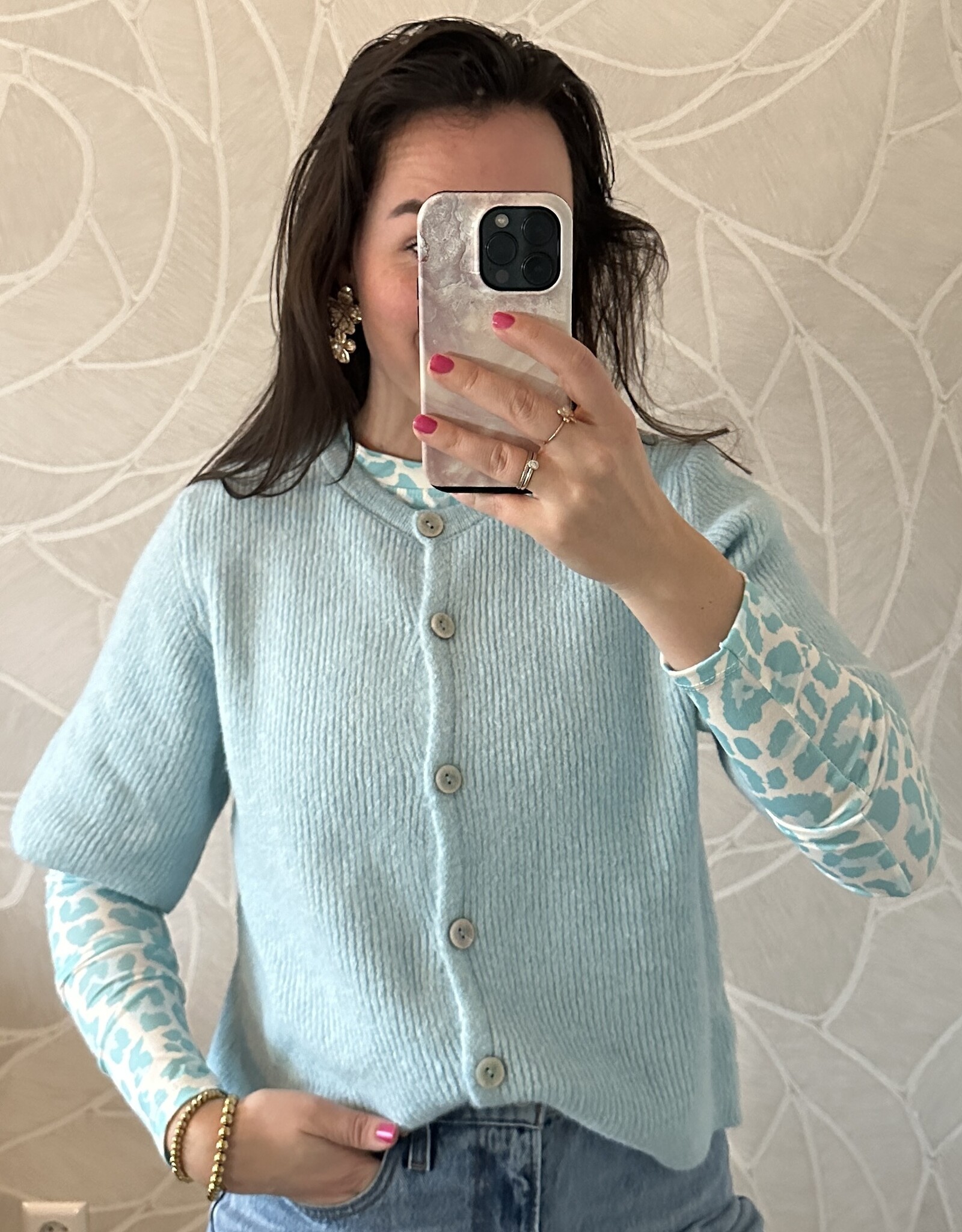 Vestje korte mouw - lichtblauw