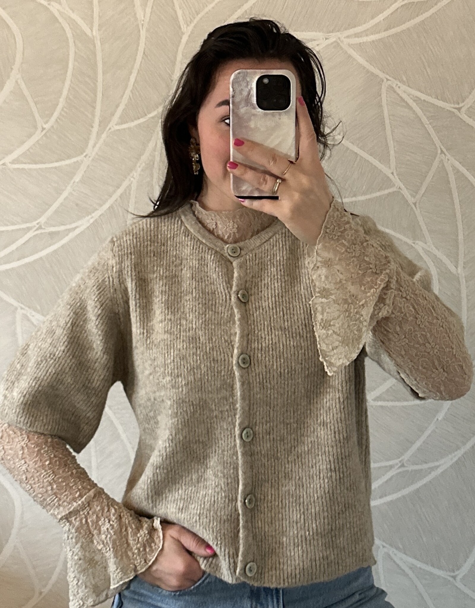 Vestje korte mouw - beige