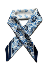 Sjaaltje bloemen - blauw