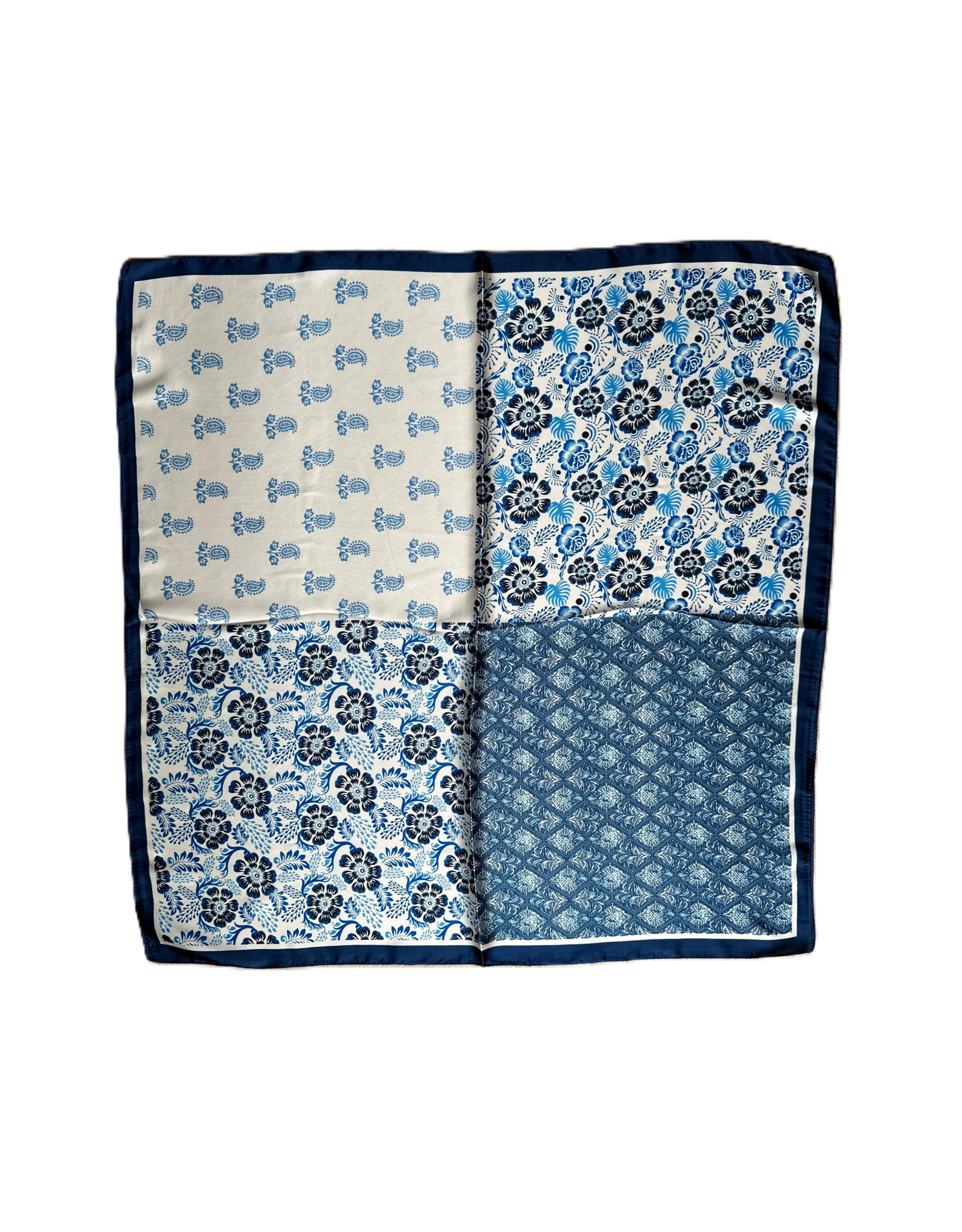 Sjaaltje bloemen - blauw