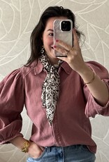 Denim blouse - oud roze