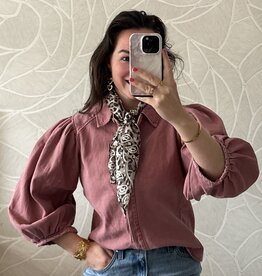 Denim blouse - oud roze