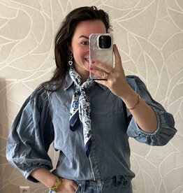 Denim blouse - blauw