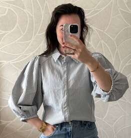 Denim blouse - blauw/wit gestreept