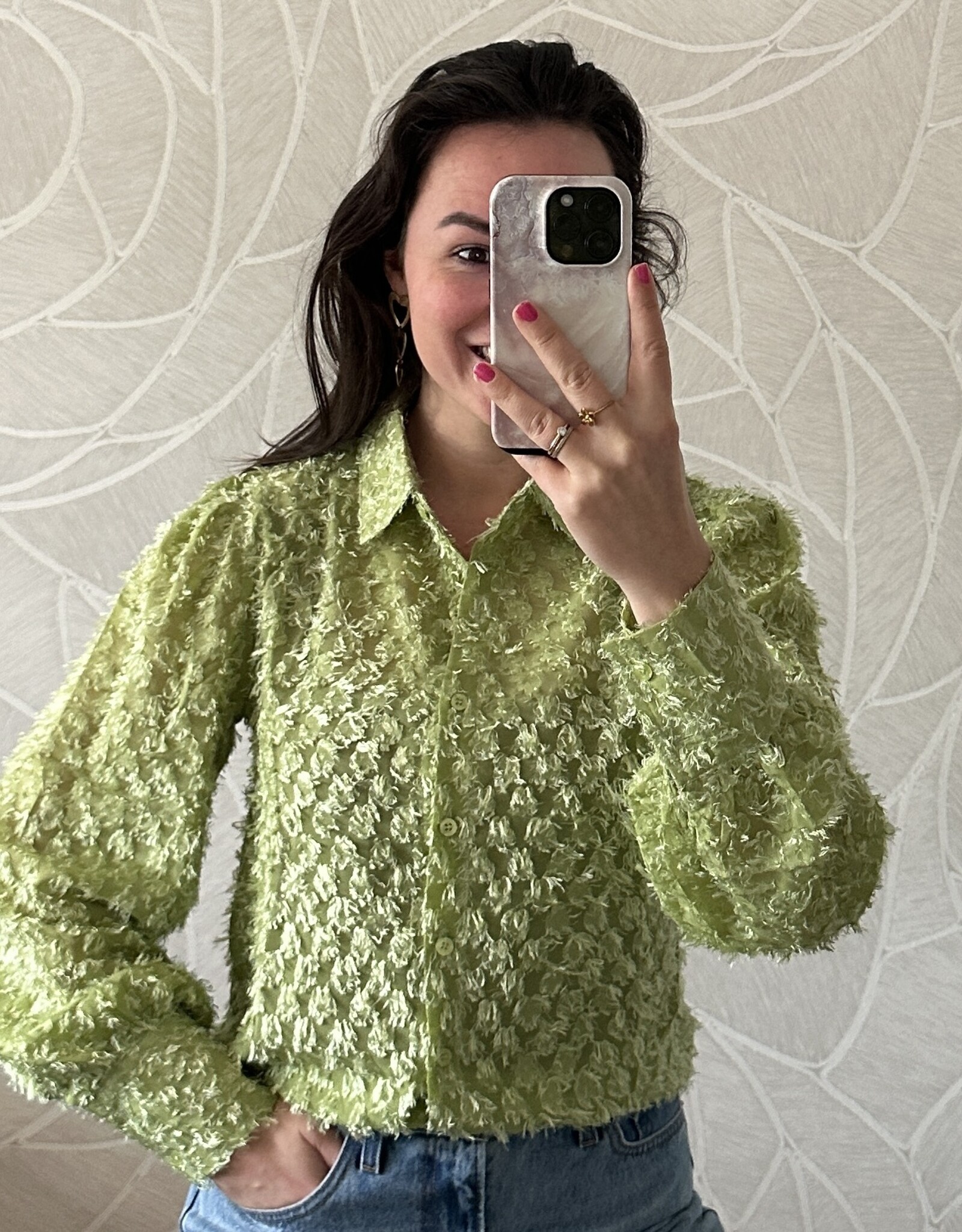 Blouse vlokjes - groen