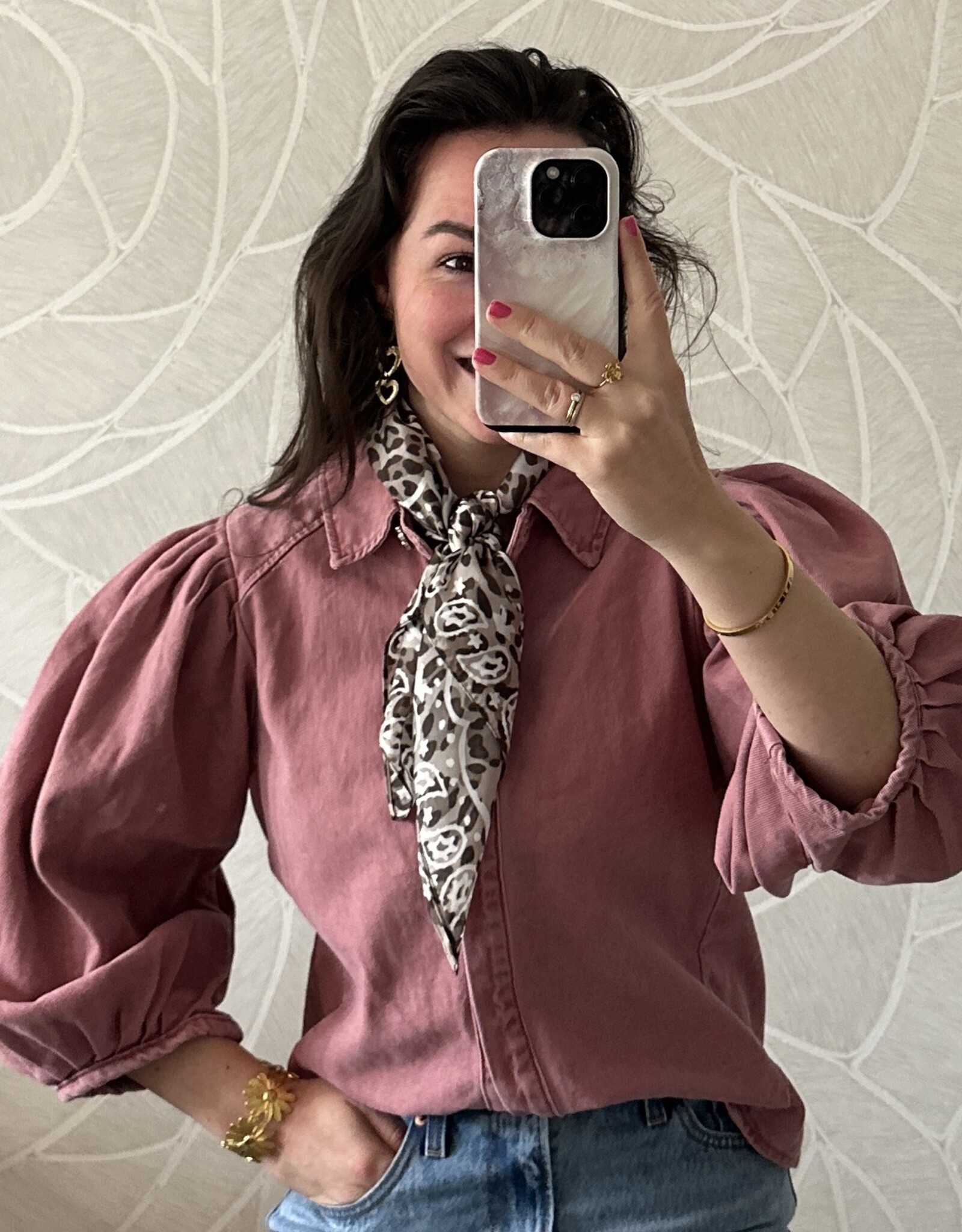 Sjaaltje panter - grijs